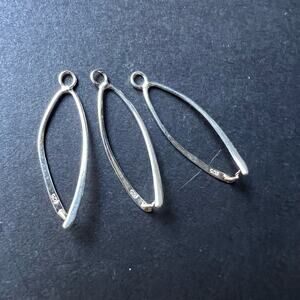 Stamped 925 sterling silver wishbone charms jewlery making